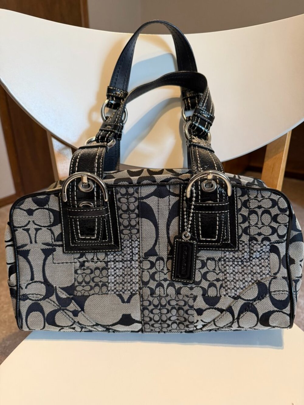 MINT Vintage Y2K Coach Soho Signature Patchwork Mini Boston Satchel Bag